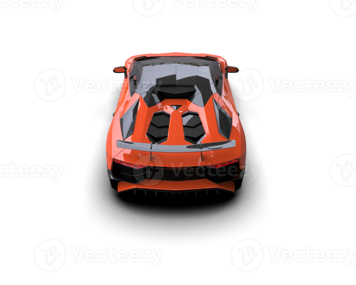 Realistic sport car isolated on background. 3d rendering - illustration png