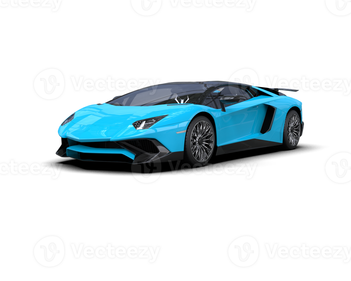 Realistic sport car isolated on background. 3d rendering - illustration png