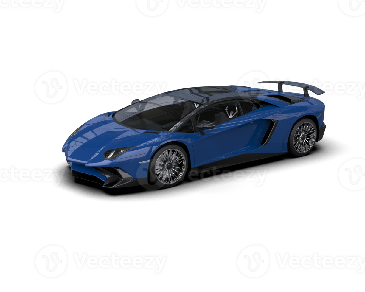 Realistic sport car isolated on background. 3d rendering - illustration png