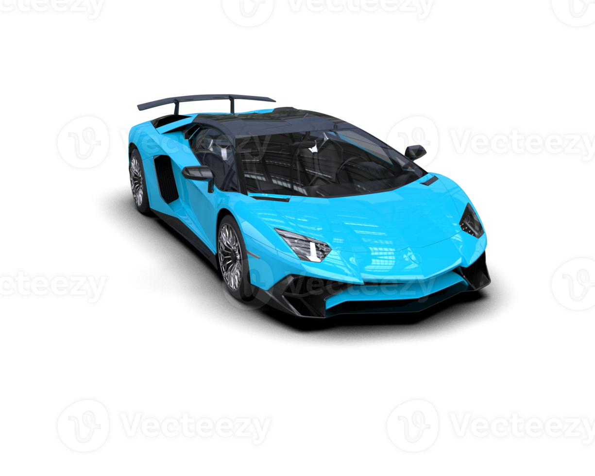 Realistic sport car isolated on background. 3d rendering - illustration png