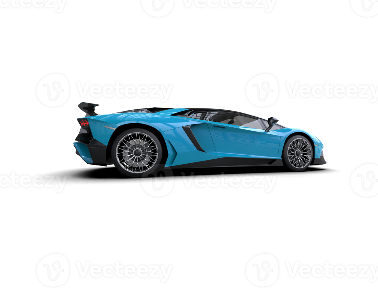 Realistic sport car isolated on background. 3d rendering - illustration png