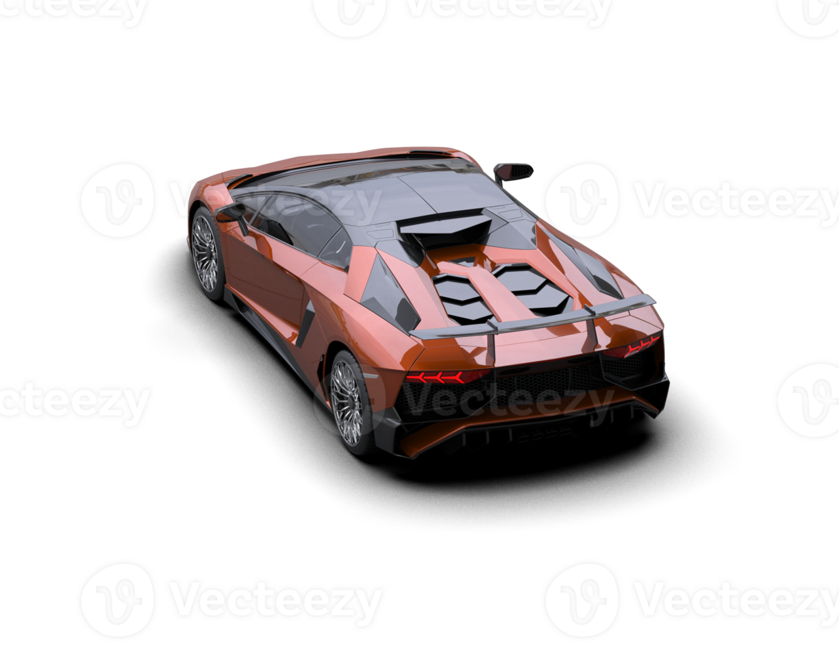 Realistic sport car isolated on background. 3d rendering - illustration png
