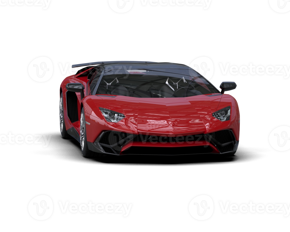 Realistic sport car isolated on background. 3d rendering - illustration png