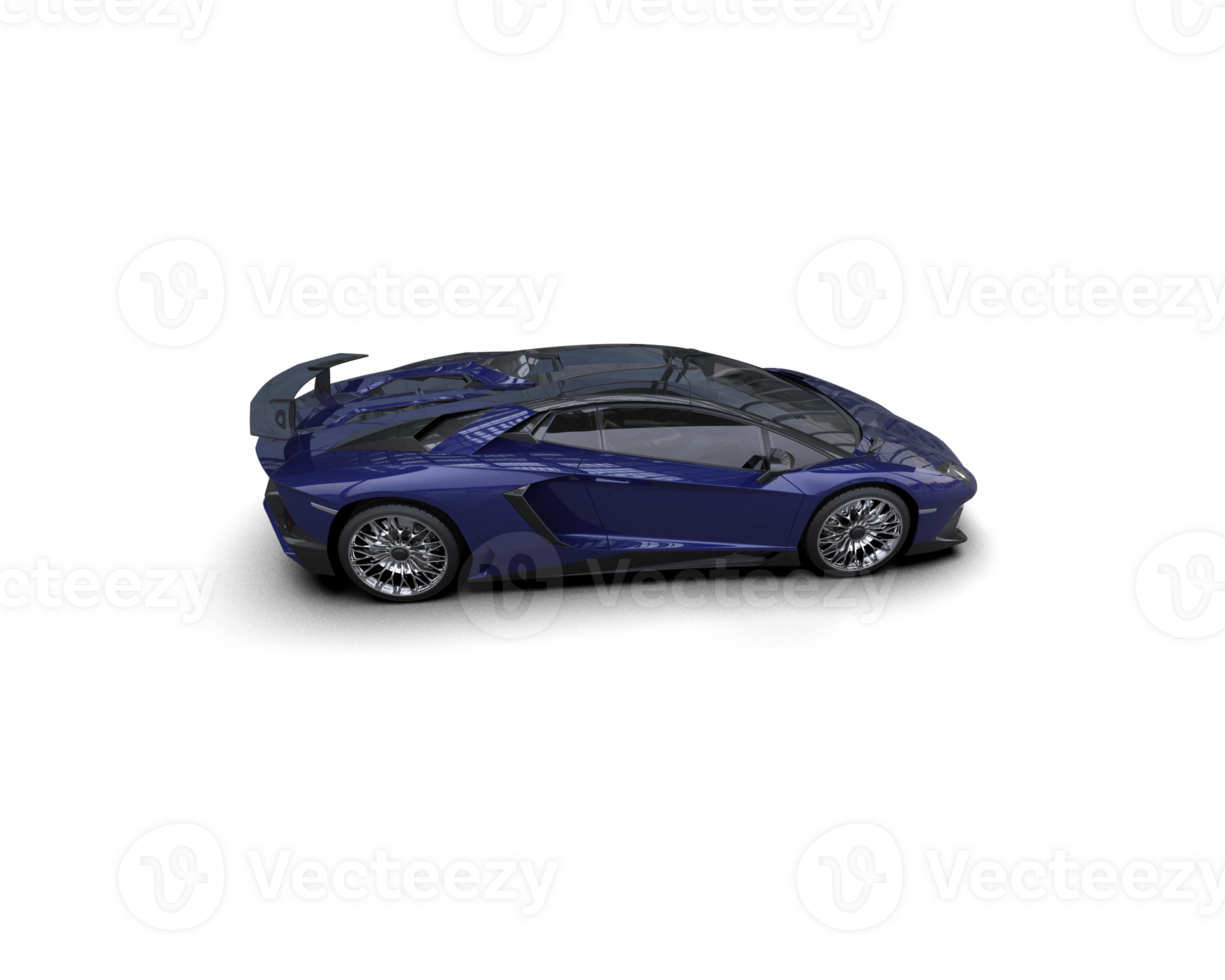 Realistic sport car isolated on background. 3d rendering - illustration png