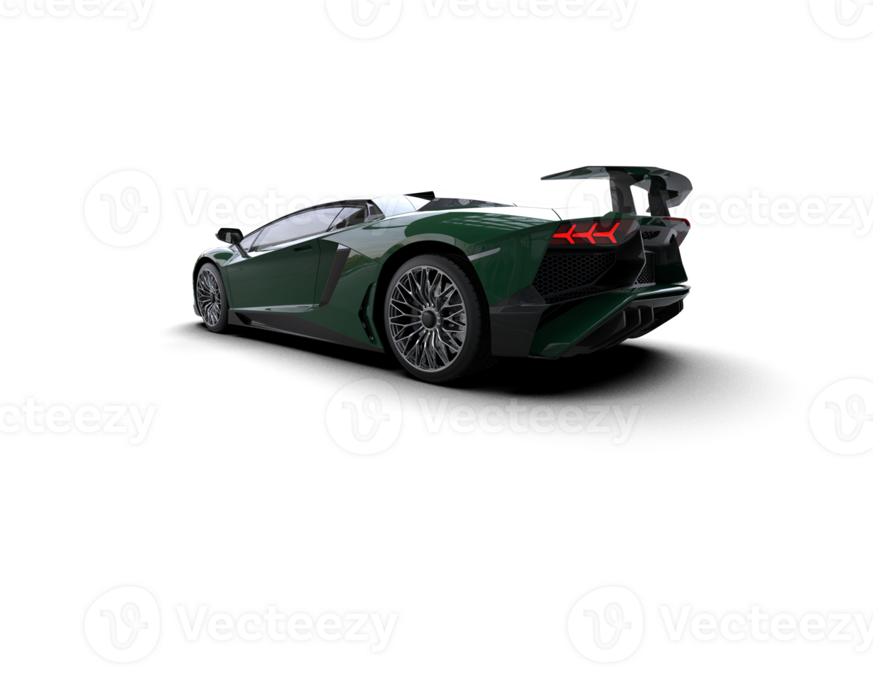 Realistic sport car isolated on background. 3d rendering - illustration png