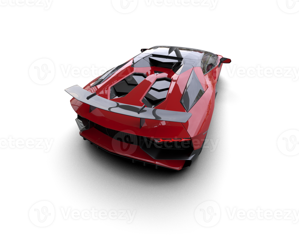Realistic sport car isolated on background. 3d rendering - illustration png