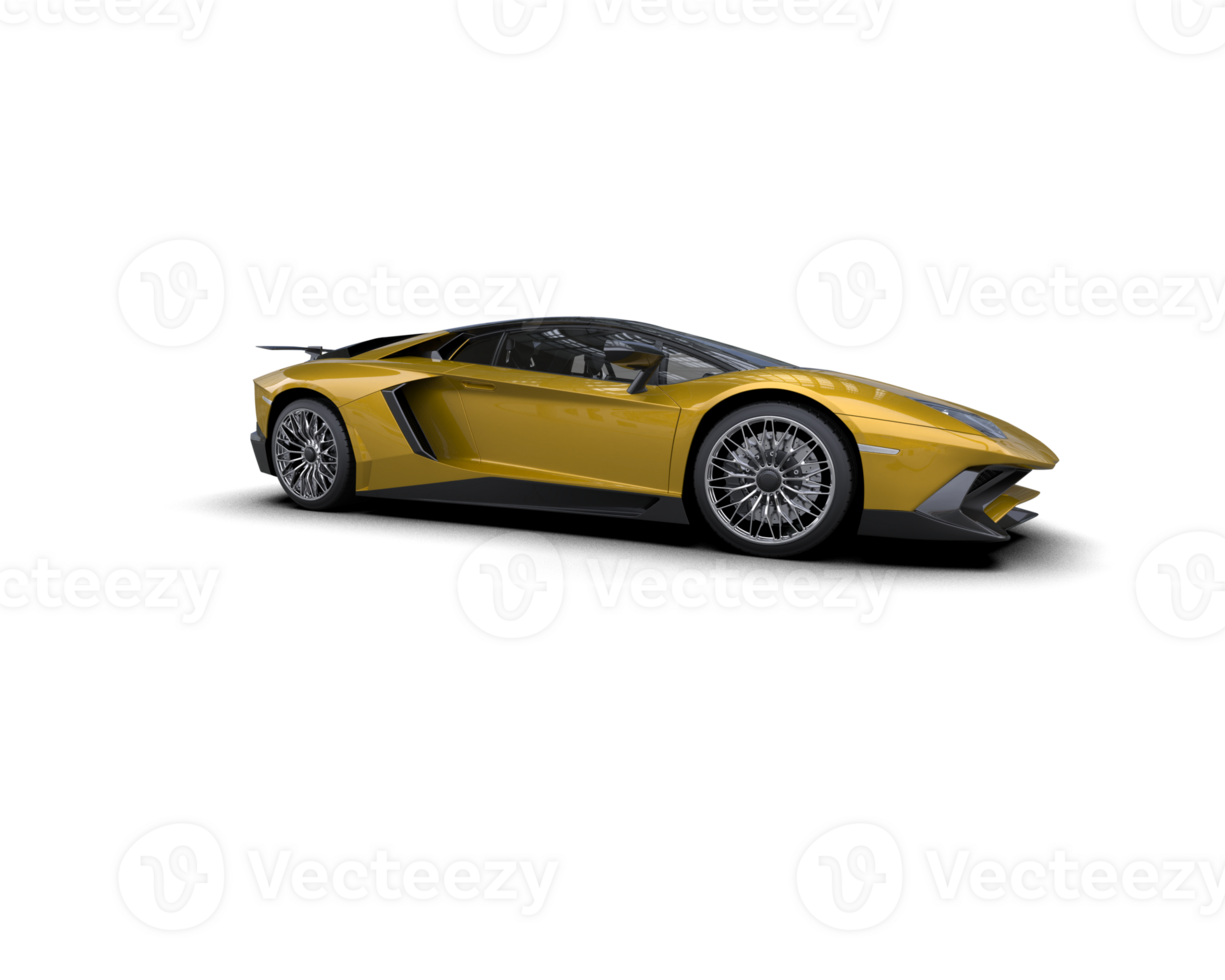 Realistic sport car isolated on background. 3d rendering - illustration png