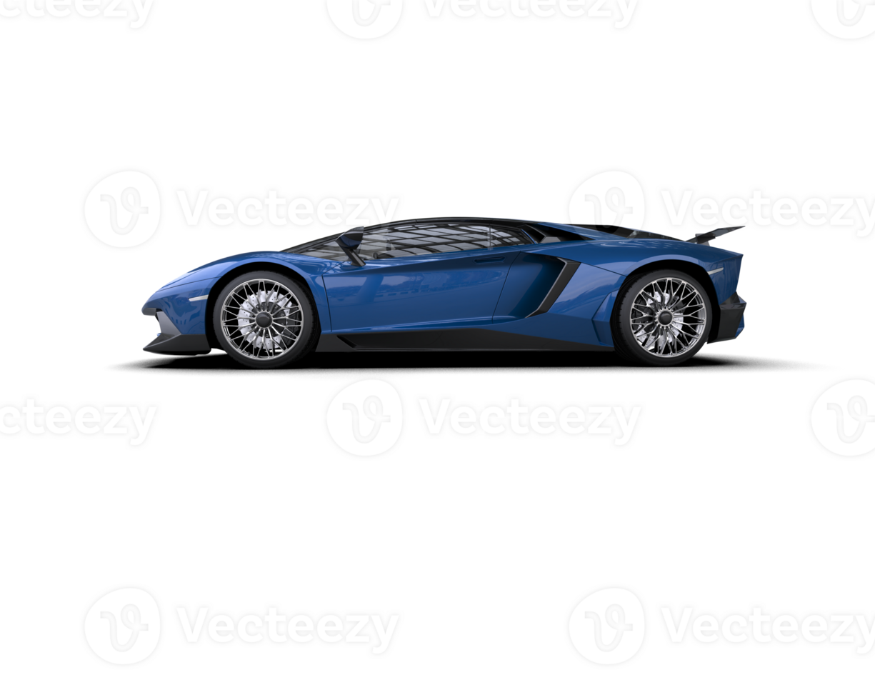 Realistic sport car isolated on background. 3d rendering - illustration png