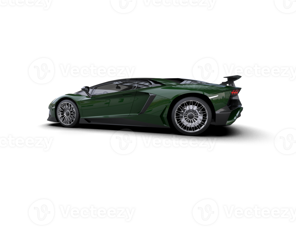 Realistic sport car isolated on background. 3d rendering - illustration png
