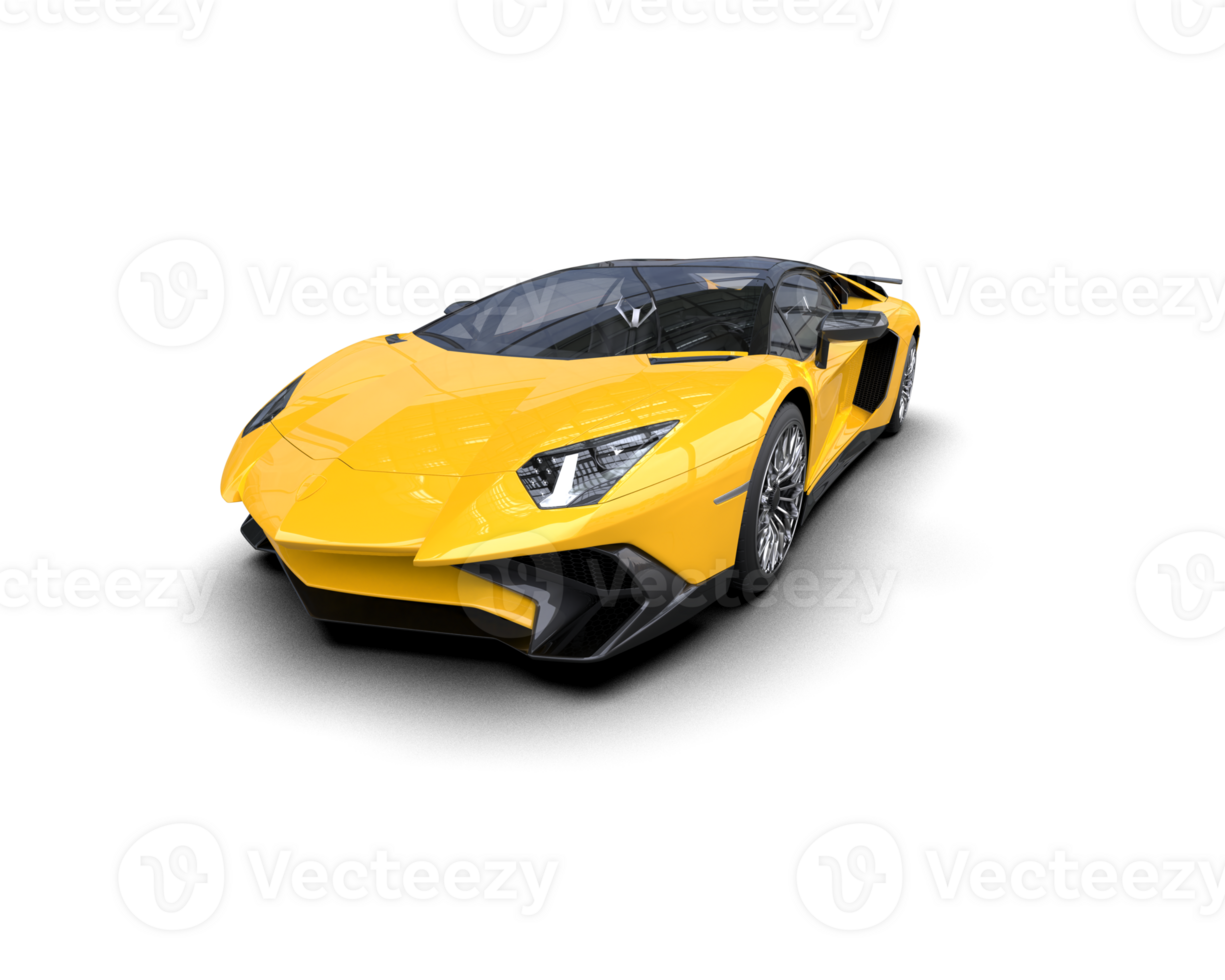 Realistic sport car isolated on background. 3d rendering - illustration png