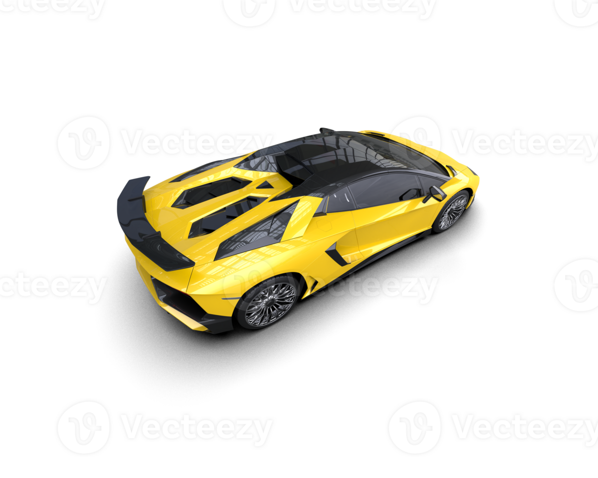 Realistic sport car isolated on background. 3d rendering - illustration png