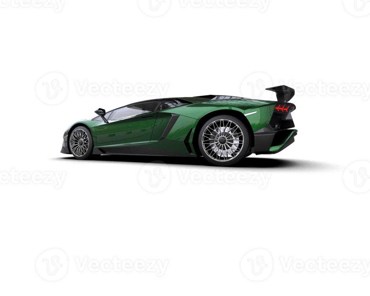 Realistic sport car isolated on background. 3d rendering - illustration png