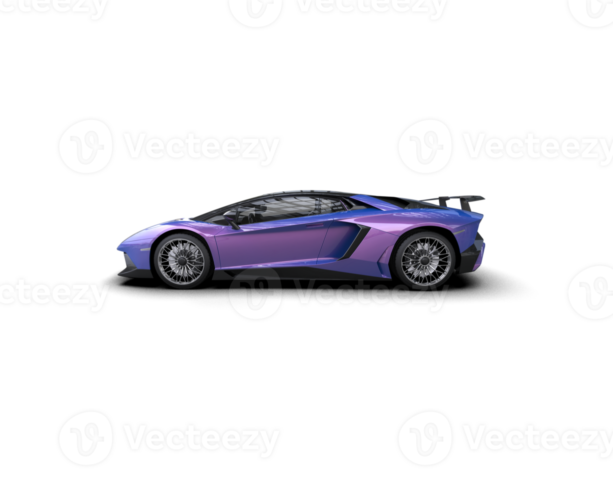 Realistic sport car isolated on background. 3d rendering - illustration png