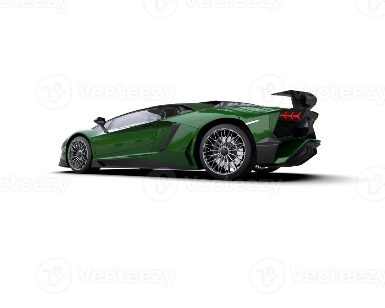 Realistic sport car isolated on background. 3d rendering - illustration png