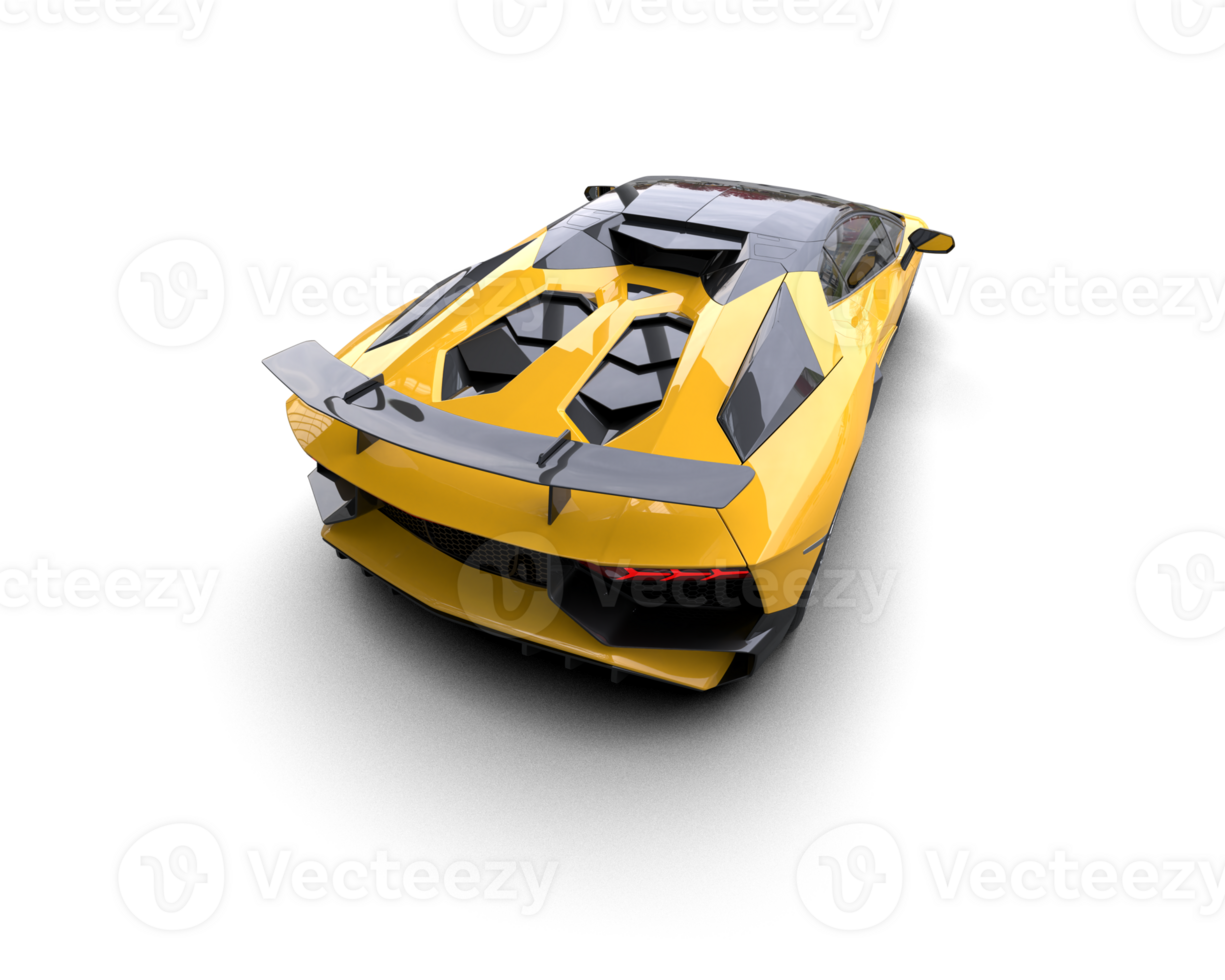 Realistic sport car isolated on background. 3d rendering - illustration png