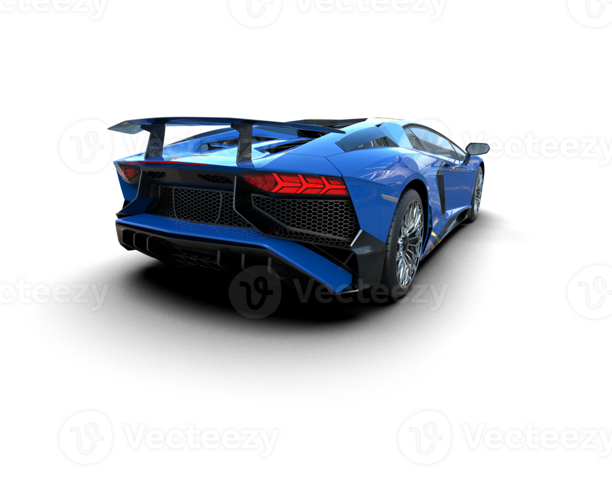 Realistic sport car isolated on background. 3d rendering - illustration png