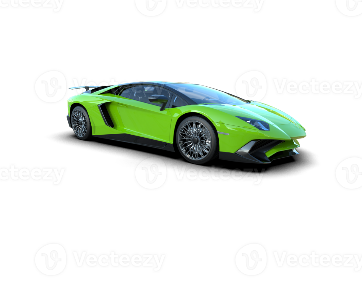 Realistic sport car isolated on background. 3d rendering - illustration png