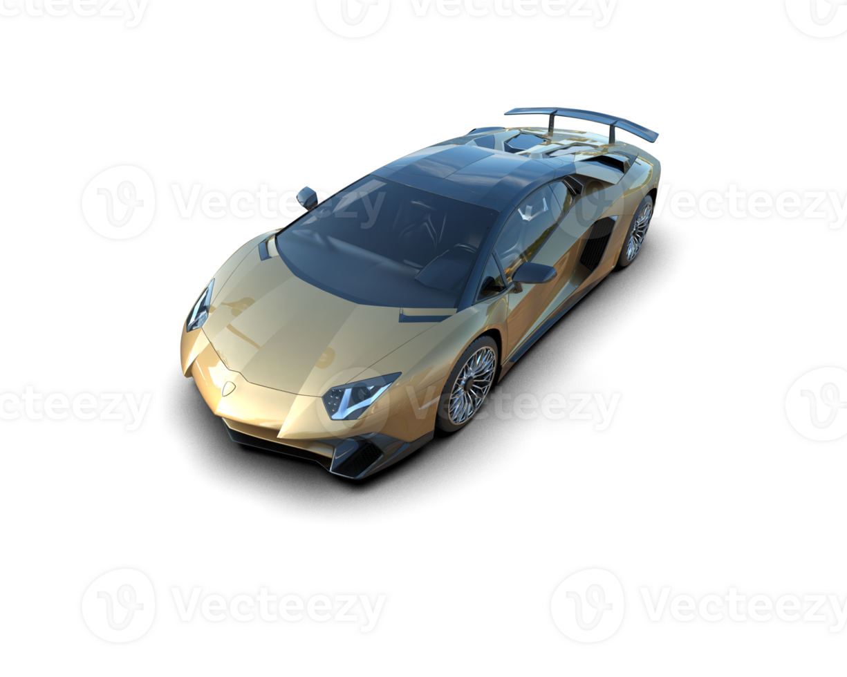 Realistic sport car isolated on background. 3d rendering - illustration png