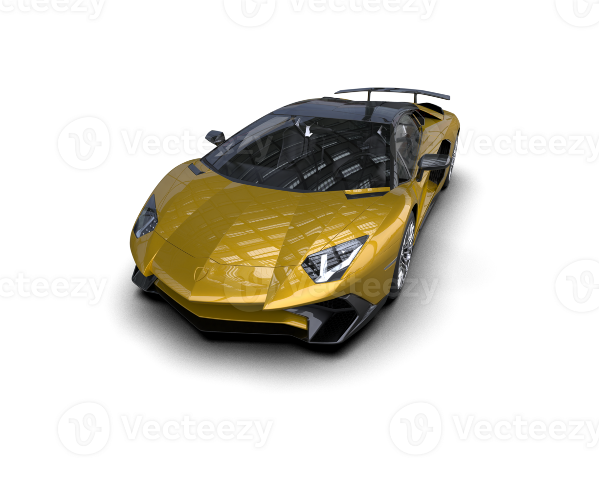 Realistic sport car isolated on background. 3d rendering - illustration png