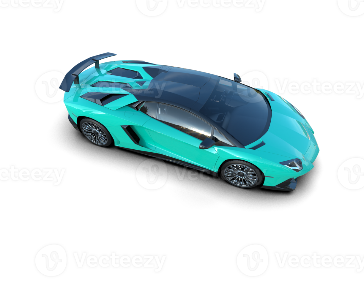 Realistic sport car isolated on background. 3d rendering - illustration png