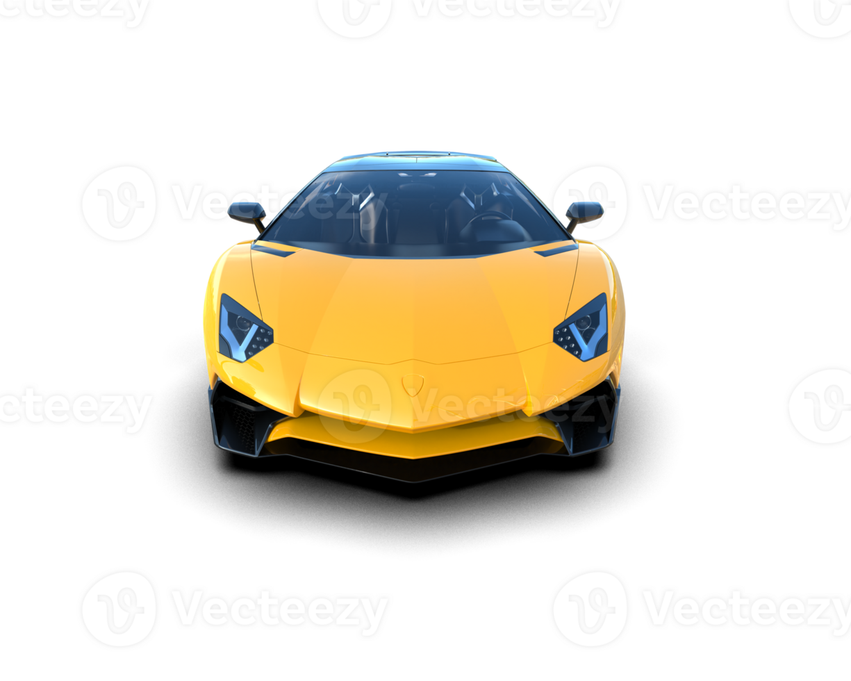 Realistic sport car isolated on background. 3d rendering - illustration png