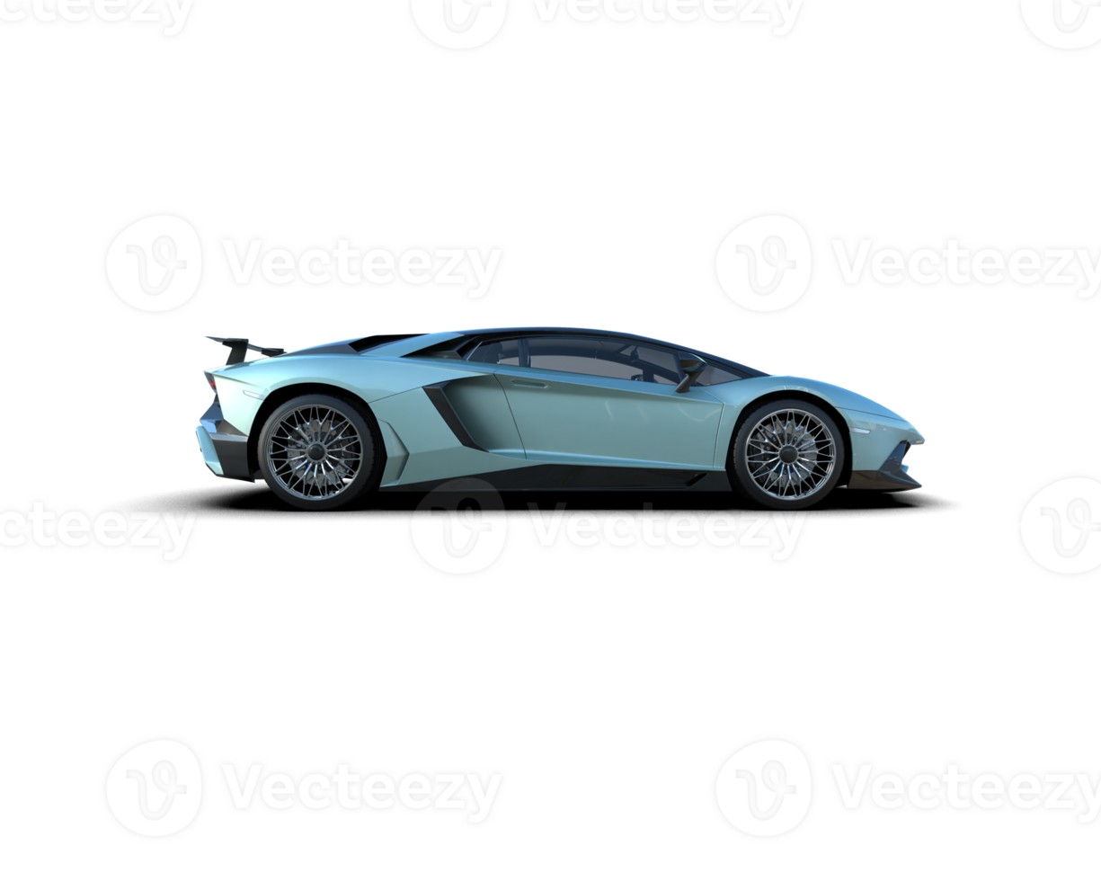 Realistic sport car isolated on background. 3d rendering - illustration png