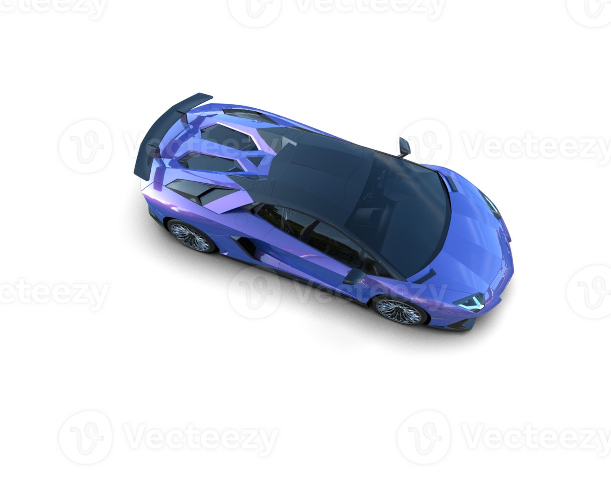 Realistic sport car isolated on background. 3d rendering - illustration png
