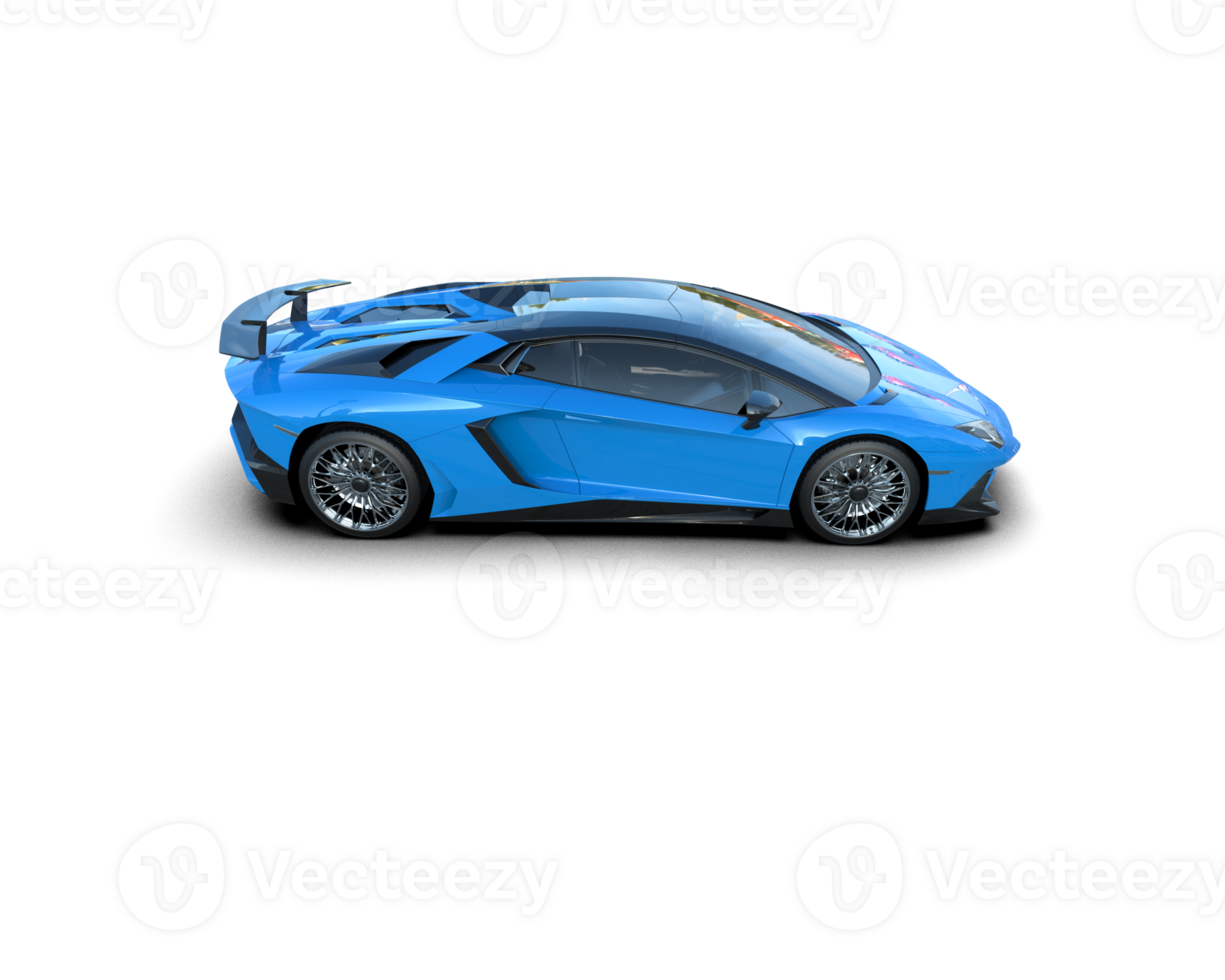 Realistic sport car isolated on background. 3d rendering - illustration png