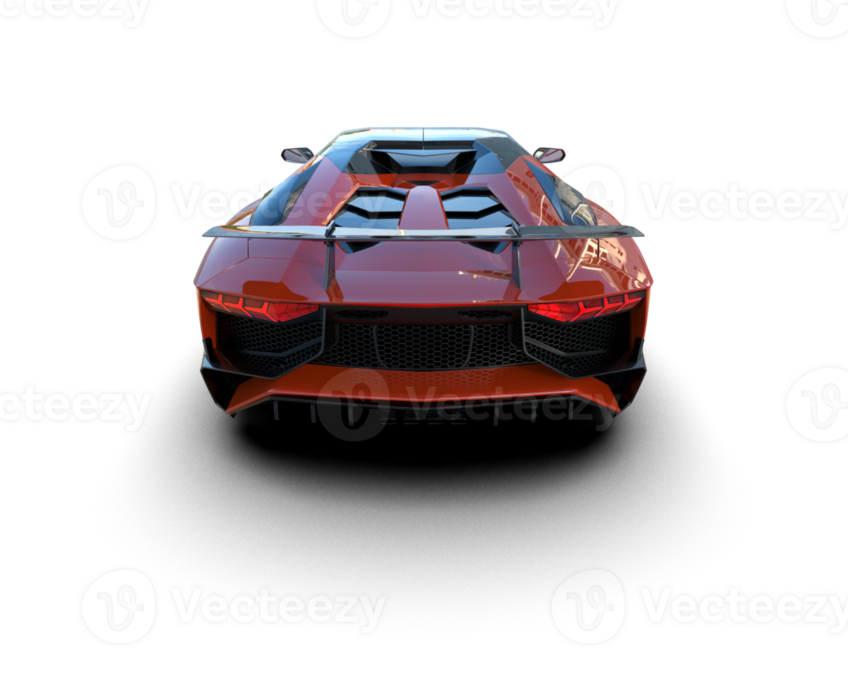 Realistic sport car isolated on background. 3d rendering - illustration png