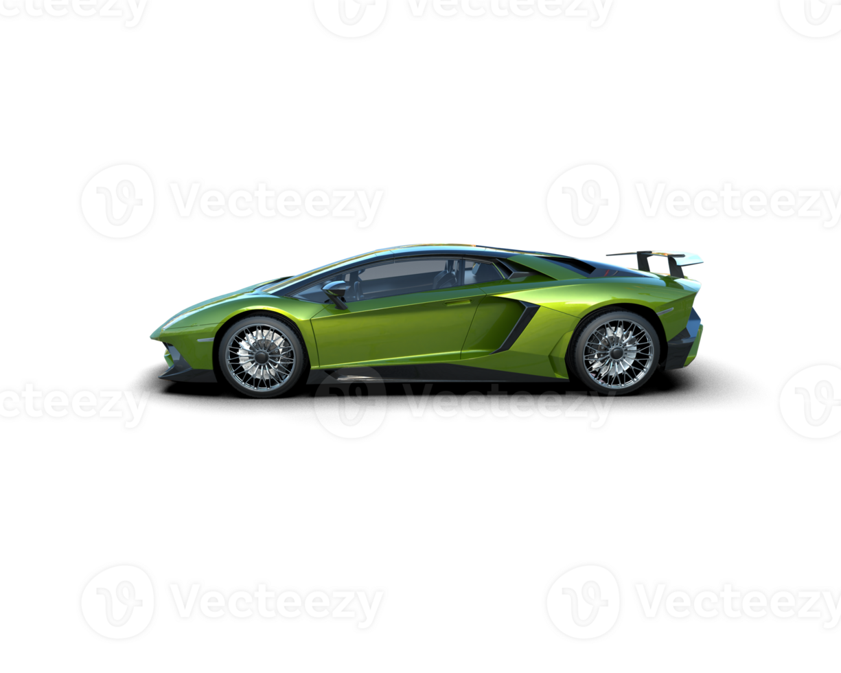 Realistic sport car isolated on background. 3d rendering - illustration png