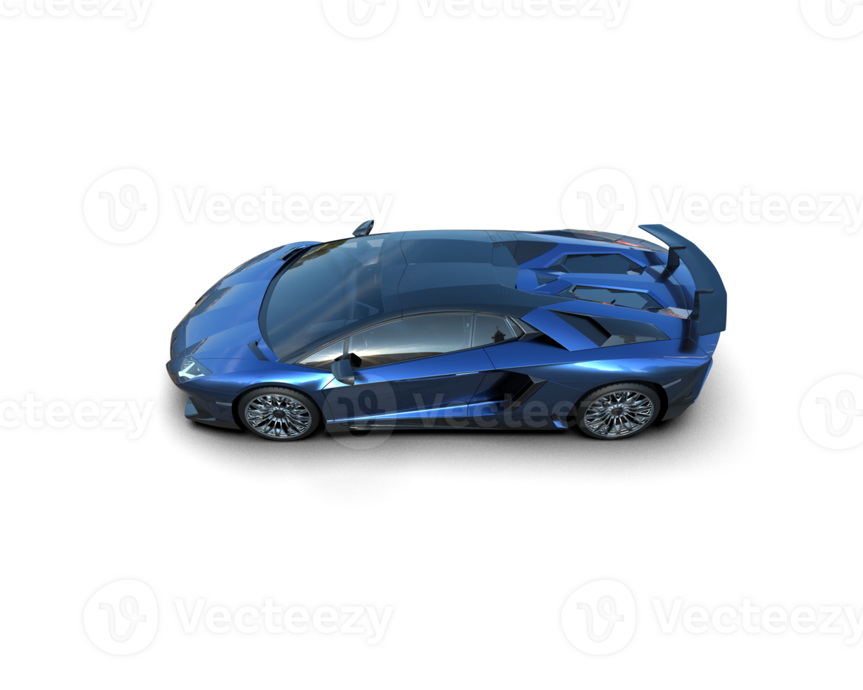 Realistic sport car isolated on background. 3d rendering - illustration png