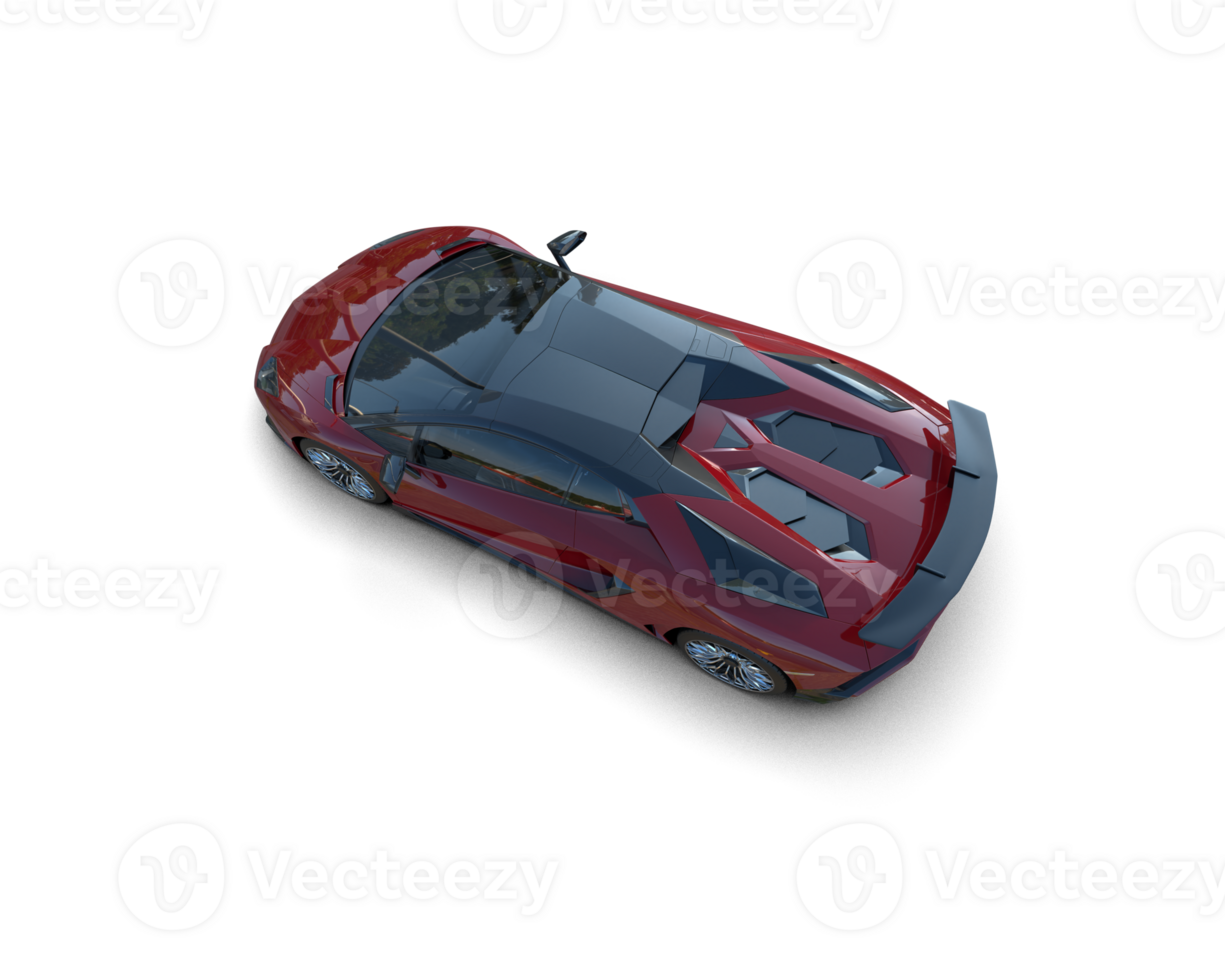 Realistic sport car isolated on background. 3d rendering - illustration png