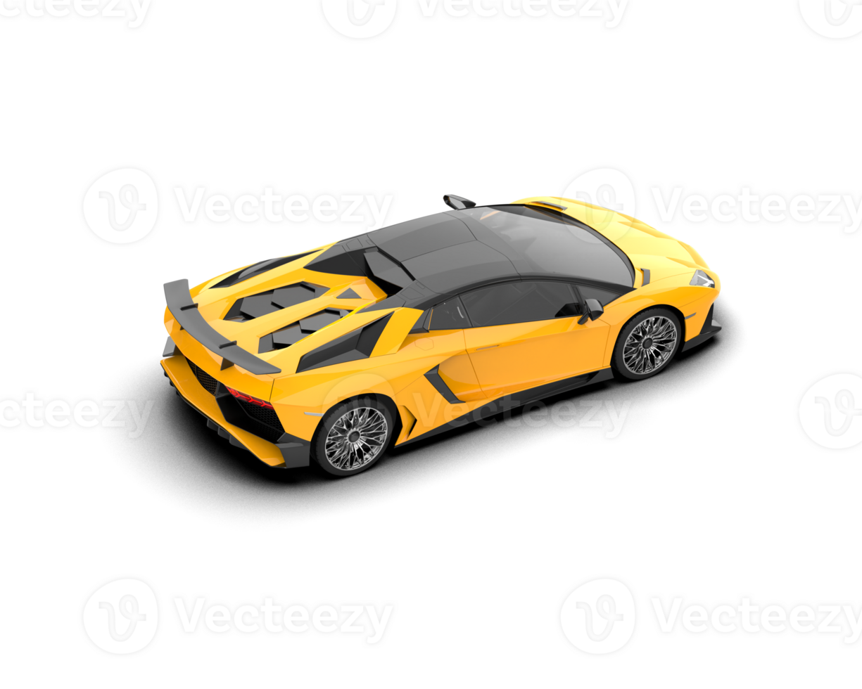 Realistic sport car isolated on background. 3d rendering - illustration png