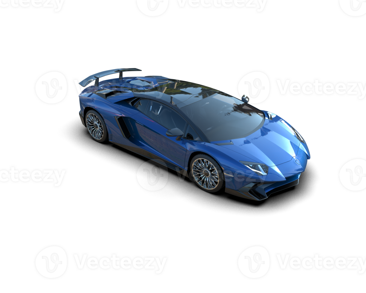 Realistic sport car isolated on background. 3d rendering - illustration png