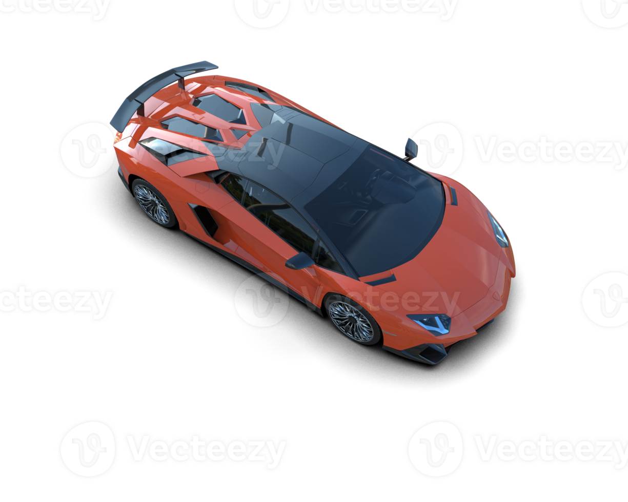 Realistic sport car isolated on background. 3d rendering - illustration png