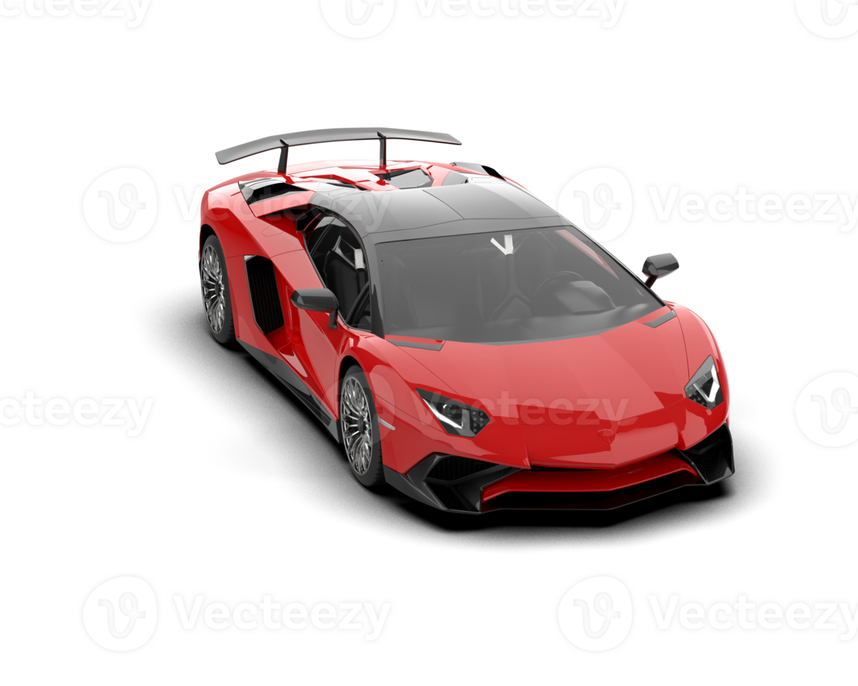 Realistic sport car isolated on background. 3d rendering - illustration png