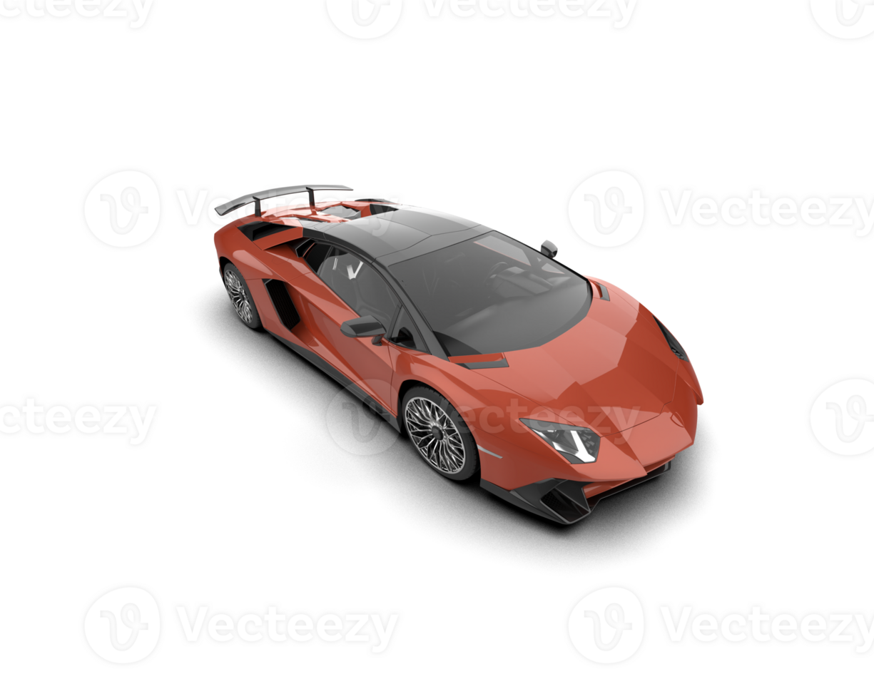 Realistic sport car isolated on background. 3d rendering - illustration png