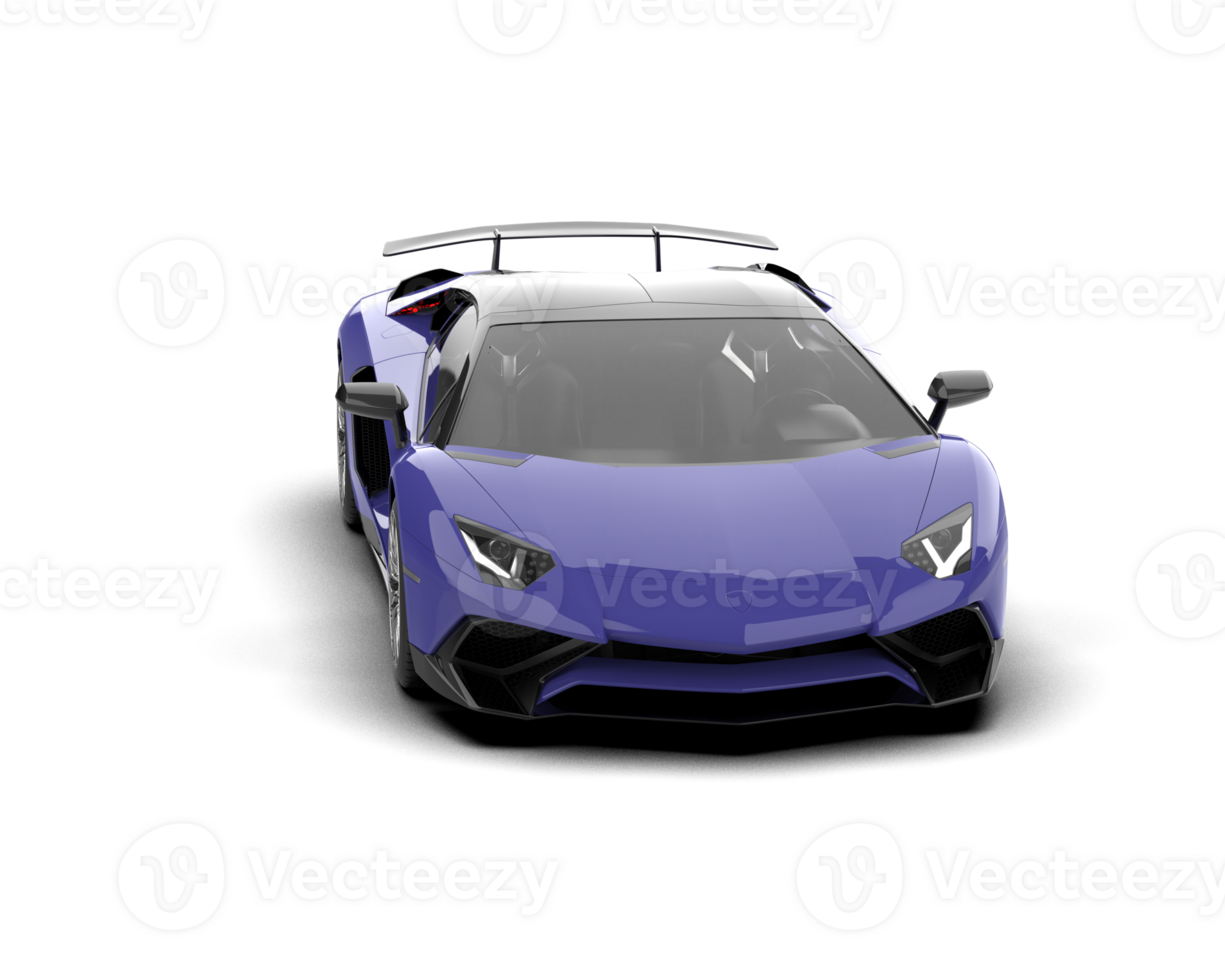 Realistic sport car isolated on background. 3d rendering - illustration png