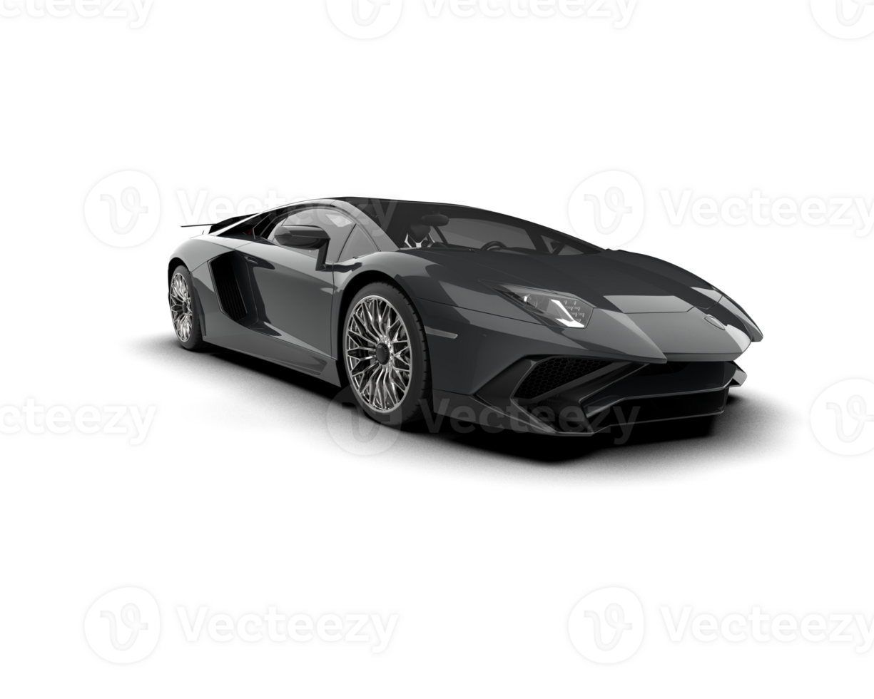Realistic sport car isolated on background. 3d rendering - illustration png