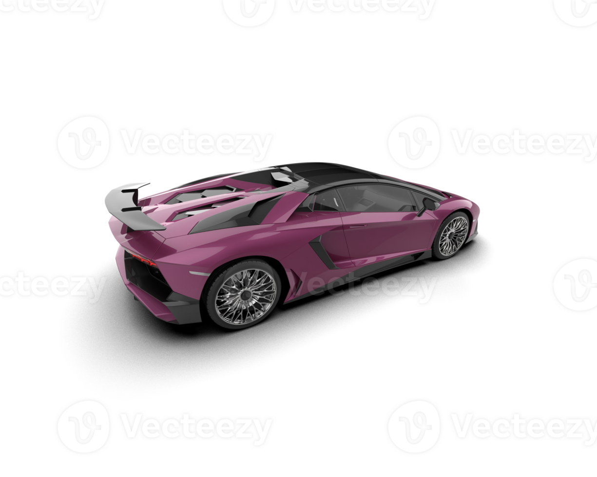 Realistic sport car isolated on background. 3d rendering - illustration png