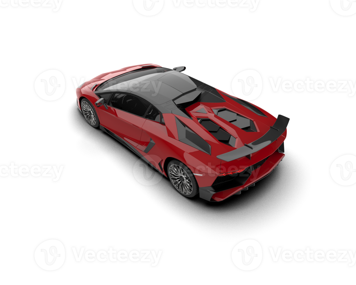 Realistic sport car isolated on background. 3d rendering - illustration png