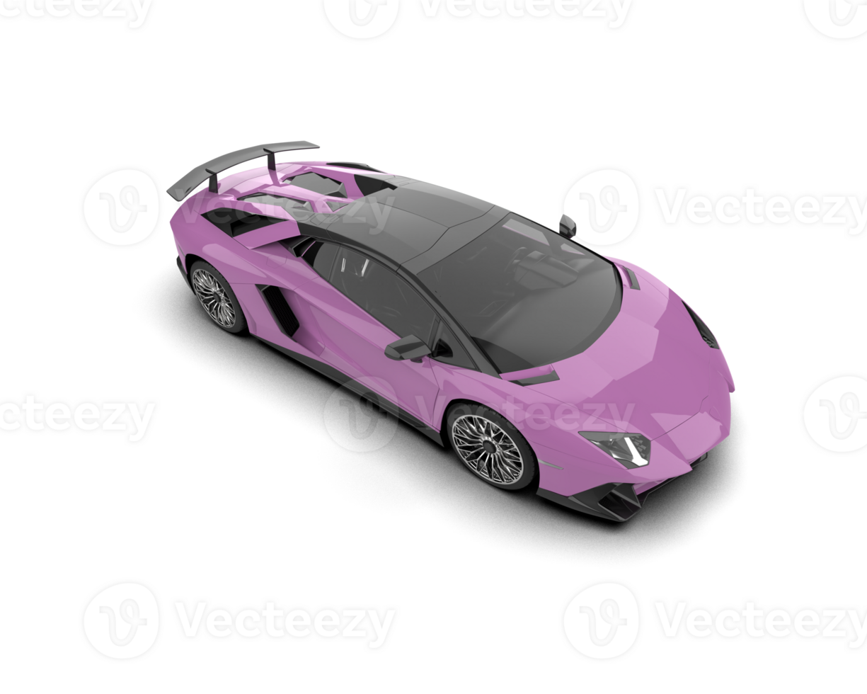 Realistic sport car isolated on background. 3d rendering - illustration png