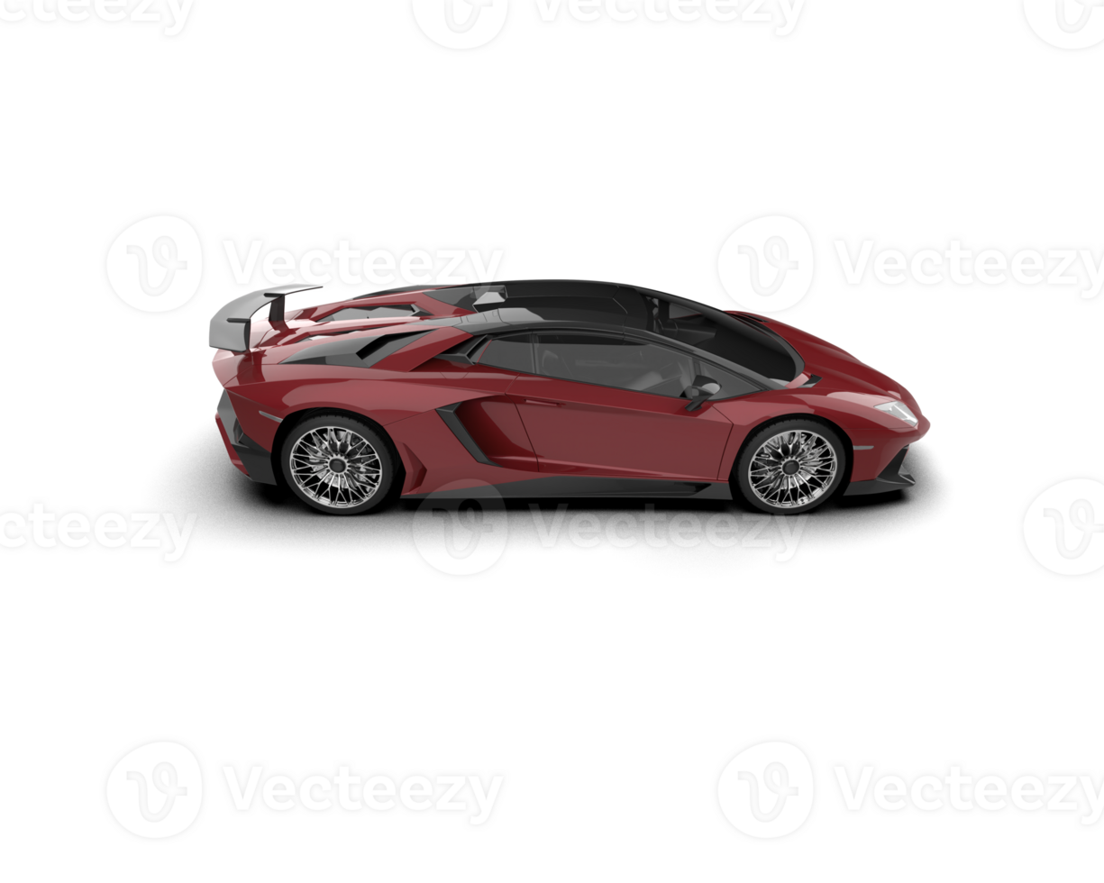 Realistic sport car isolated on background. 3d rendering - illustration png
