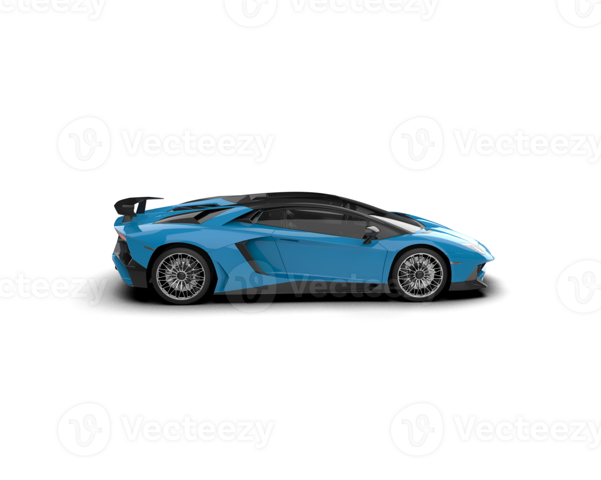 Realistic sport car isolated on background. 3d rendering - illustration png