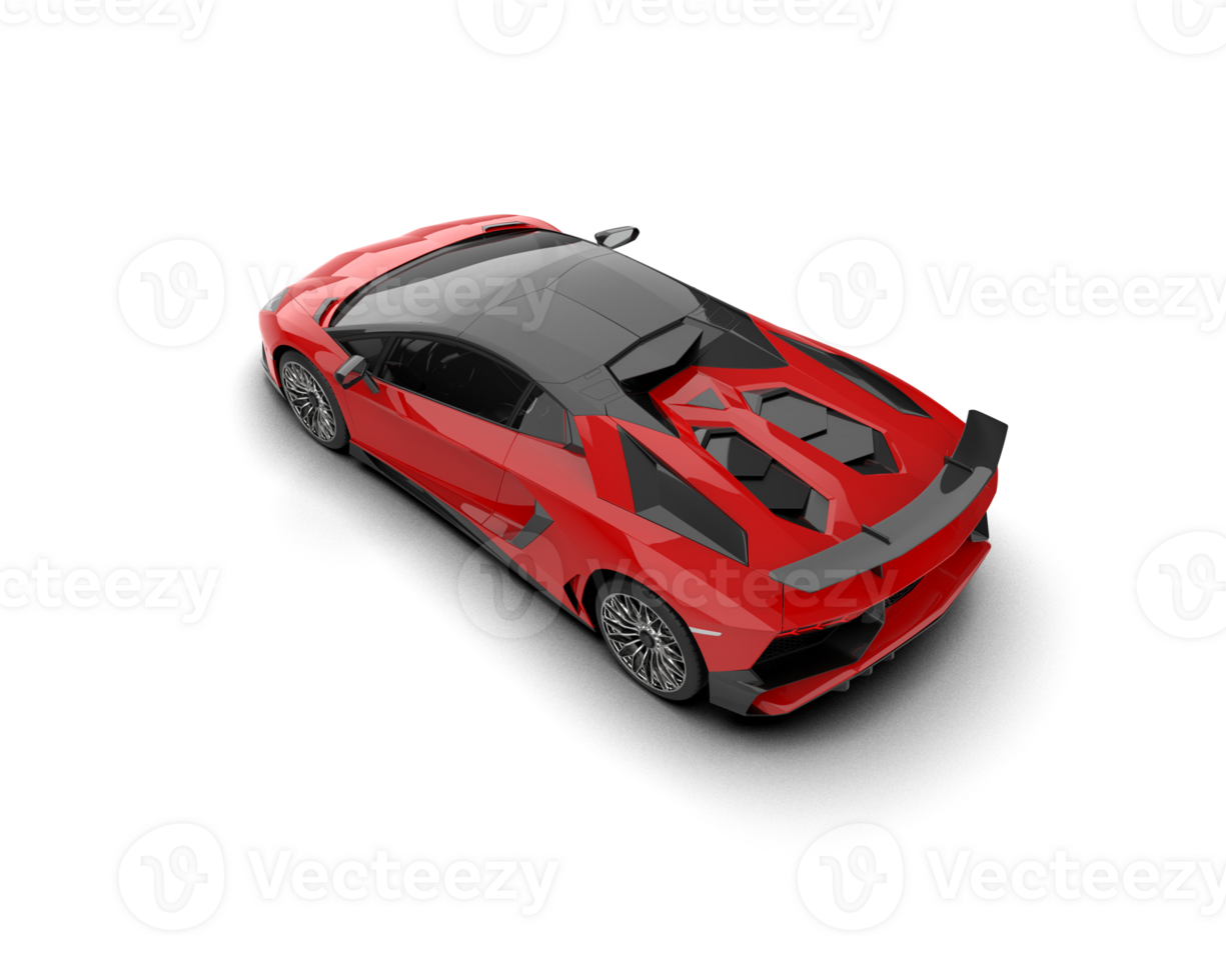 Realistic sport car isolated on background. 3d rendering - illustration png