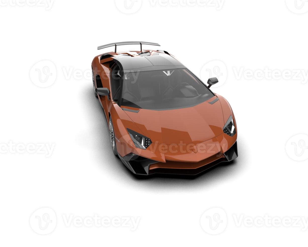 Realistic sport car isolated on background. 3d rendering - illustration png