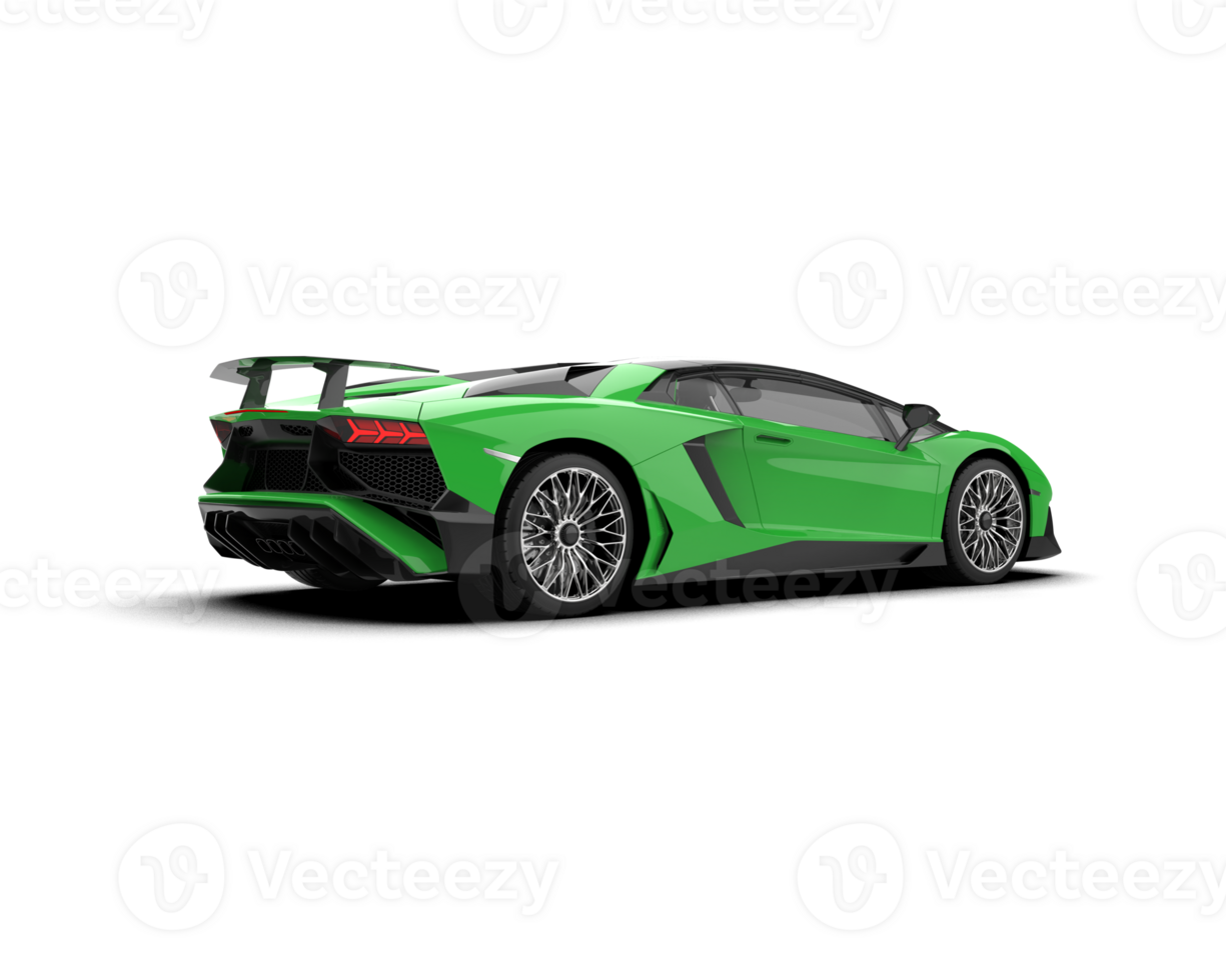 Realistic sport car isolated on background. 3d rendering - illustration png