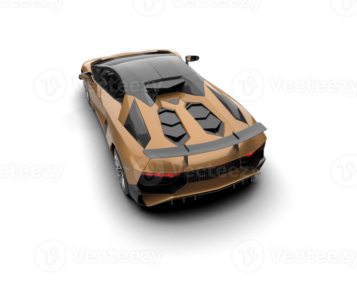 Realistic sport car isolated on background. 3d rendering - illustration png