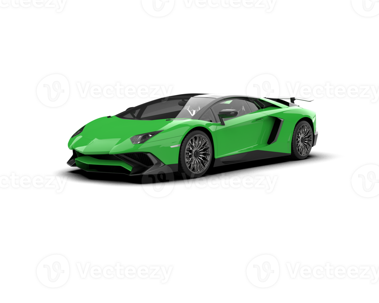 Realistic sport car isolated on background. 3d rendering - illustration png