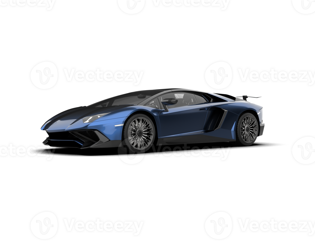 Realistic sport car isolated on background. 3d rendering - illustration png